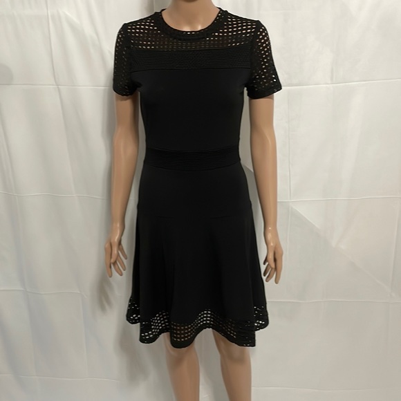Micheal Kors Lace Mesh Fit and Flare Dress - Picture 3 of 6